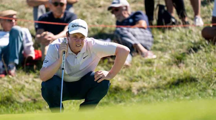 Robert McIntyre is pictured in the final round of the 2022 Italian Open.